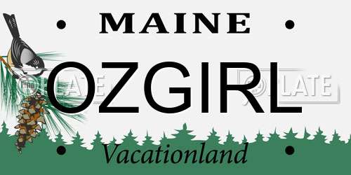 OZGIRL Maine License Plate