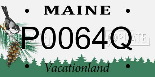 P0064Q Maine License Plate