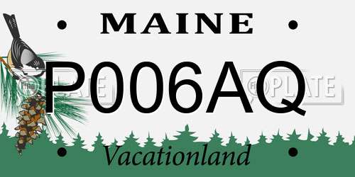 P006AQ Maine License Plate