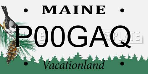 P00GAQ Maine License Plate