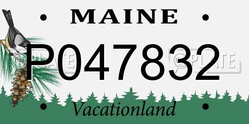 P047832 Maine License Plate
