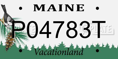 P04783T Maine License Plate