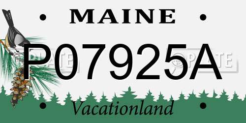 P07925A Maine License Plate