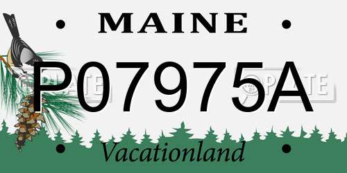 P07975A Maine License Plate