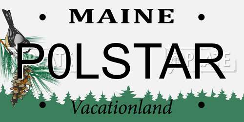 P0LSTAR Maine License Plate