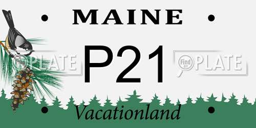P21 Maine License Plate