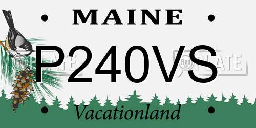 P240VS Maine License Plate