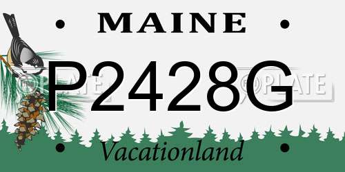P2428G Maine License Plate