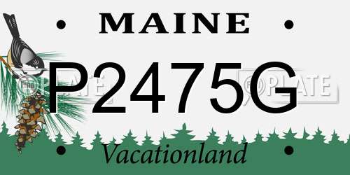 P2475G Maine License Plate