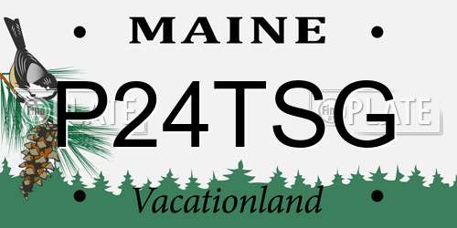 P24TSG Maine License Plate