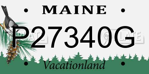 P27340G Maine License Plate