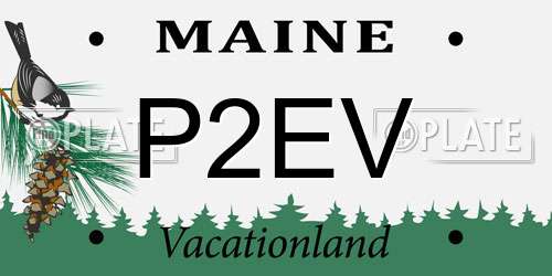 P2EV Maine License Plate