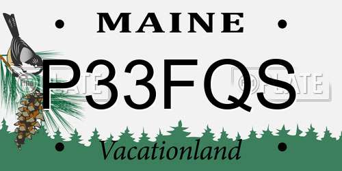 P33FQS Maine License Plate