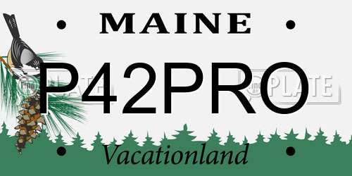 P42PRO Maine License Plate