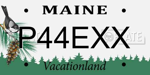 P44EXX Maine License Plate