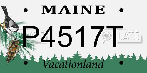 P4517T Maine License Plate
