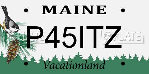 P45ITZ Maine License Plate
