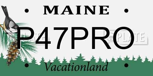 P47PRO Maine License Plate
