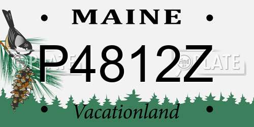 P4812Z Maine License Plate