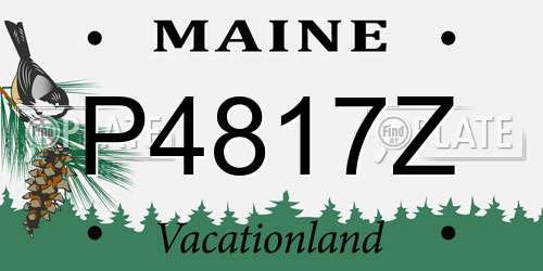 P4817Z Maine License Plate