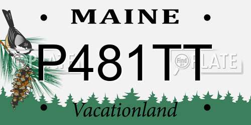 P481TT Maine License Plate