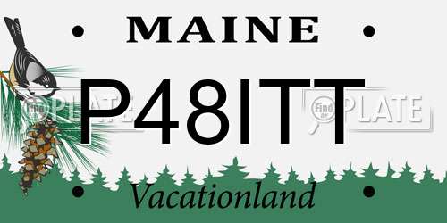 P48ITT Maine License Plate