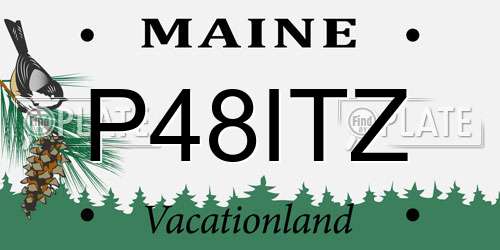 P48ITZ Maine License Plate