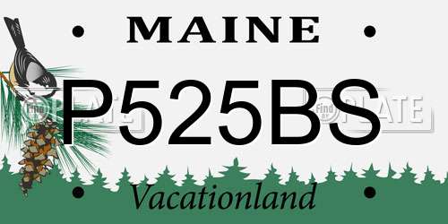 P525BS Maine License Plate
