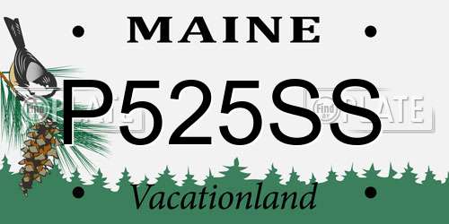 P525SS Maine License Plate