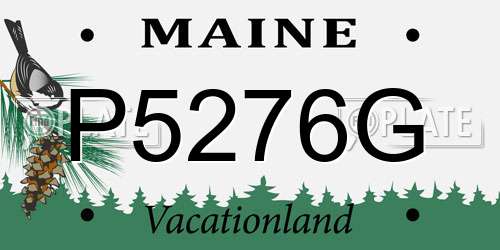 P5276G Maine License Plate