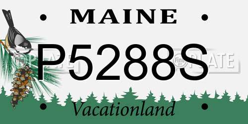 P5288S Maine License Plate