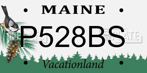 P528BS Maine License Plate