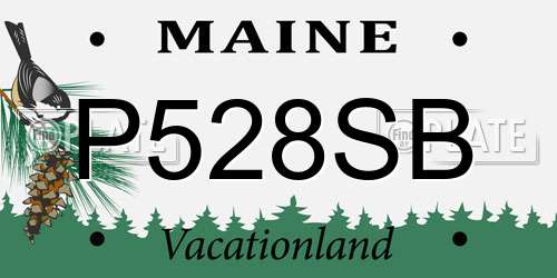 P528SB Maine License Plate