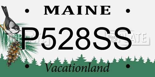 P528SS Maine License Plate
