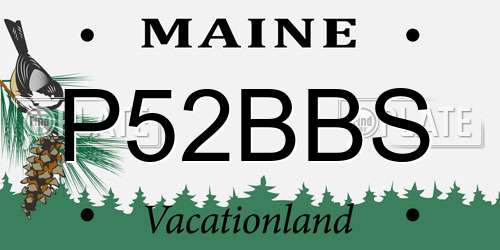 P52BBS Maine License Plate