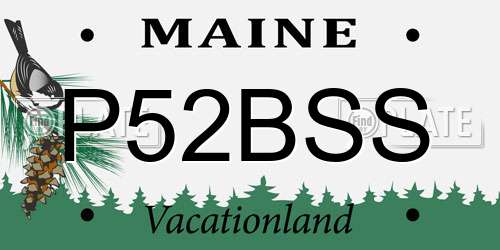 P52BSS Maine License Plate