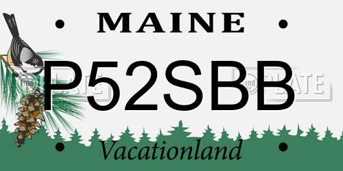 P52SBB Maine License Plate