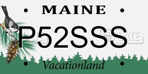 P52SSS Maine License Plate