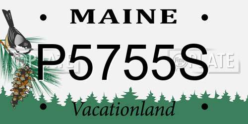 P5755S Maine License Plate