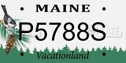 P5788S Maine License Plate