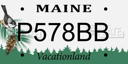 P578BB Maine License Plate