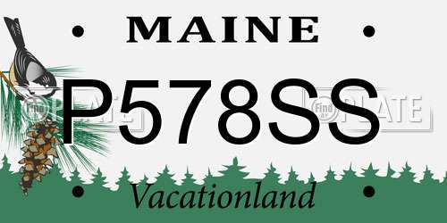 P578SS Maine License Plate