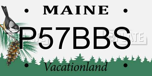 P57BBS Maine License Plate