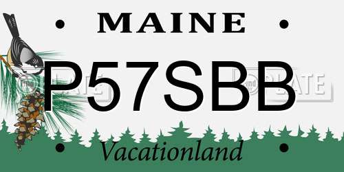 P57SBB Maine License Plate