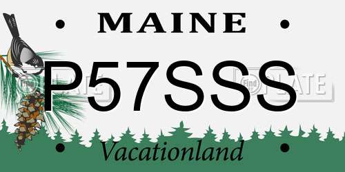 P57SSS Maine License Plate