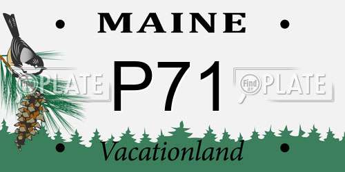 P71 Maine License Plate