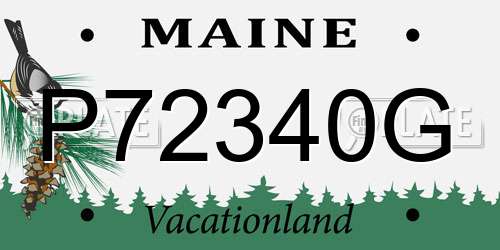 P72340G Maine License Plate