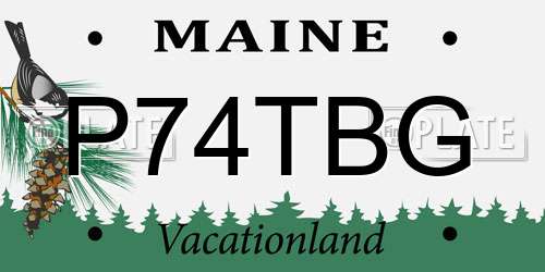 P74TBG Maine License Plate
