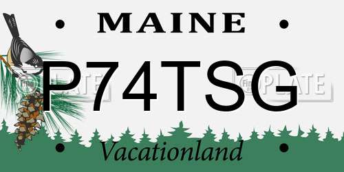 P74TSG Maine License Plate