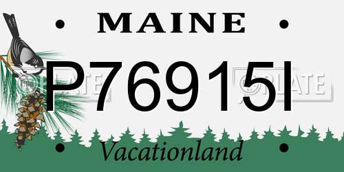 P76915I Maine License Plate